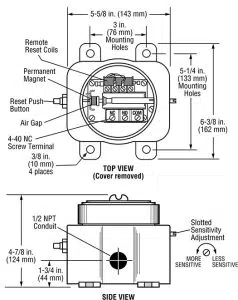 سوئیچ ارتعاش مورفی سری VS2EXR